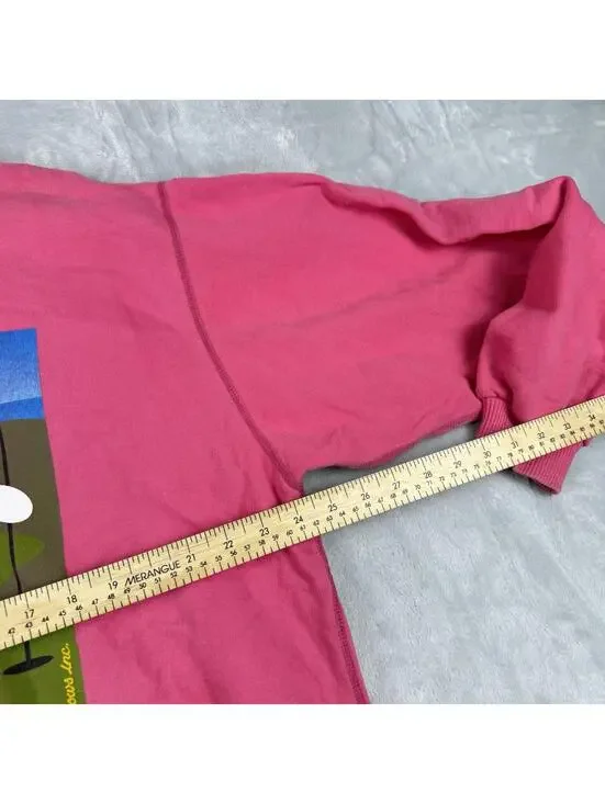 Vintage 1995 Marc Gallant COWS Ice Cream Sweatshirt Adult L Canada Made Pinky - Picture 5 of 9